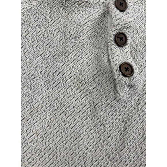 Territory Ahead Sweater Mens Small Oatmeal Henley Mock Neck Button Pullover Knit - Picture 5 of 7